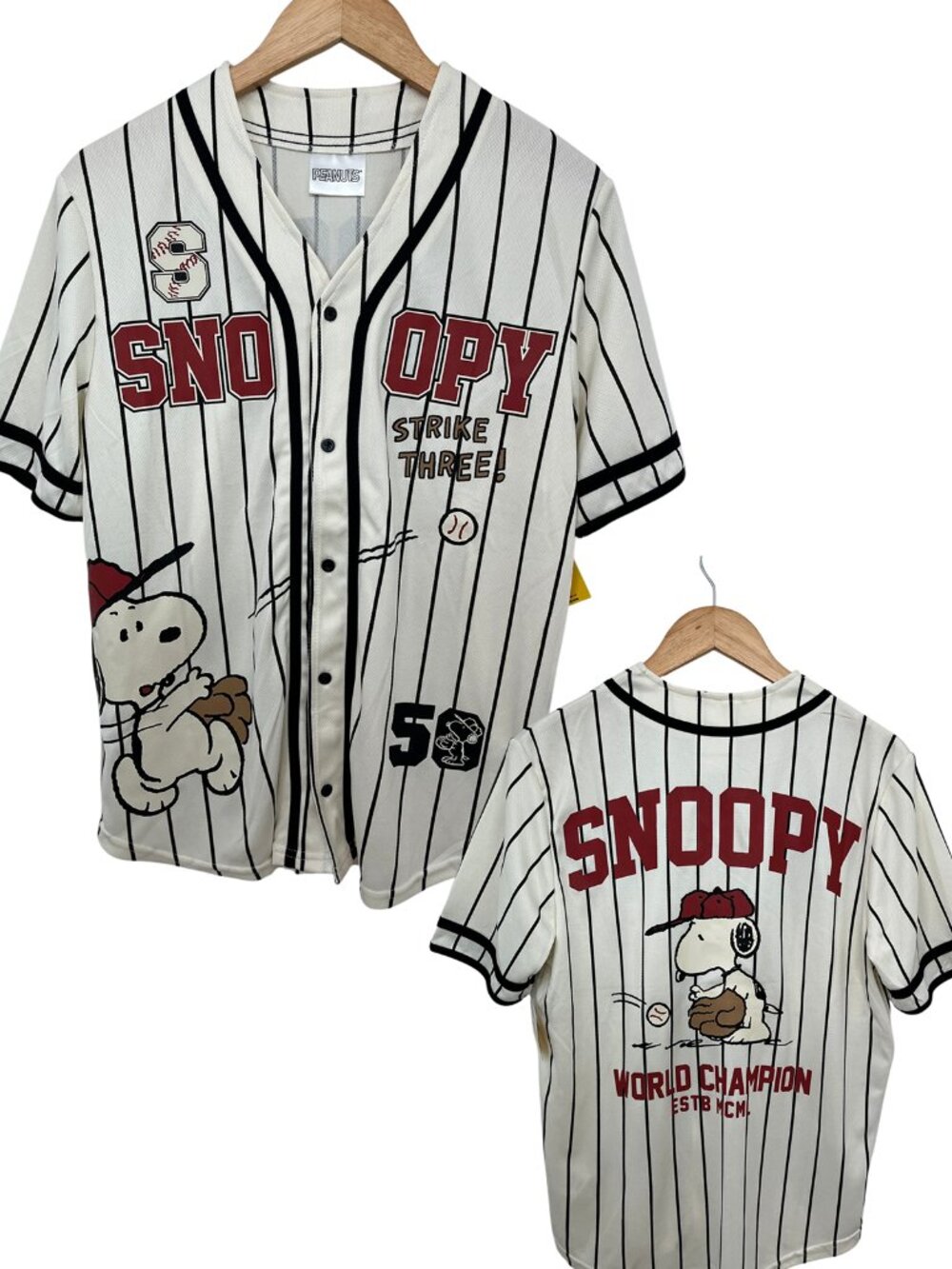 Peanuts Snoopy Women’s Baseball Jersey NWT Small